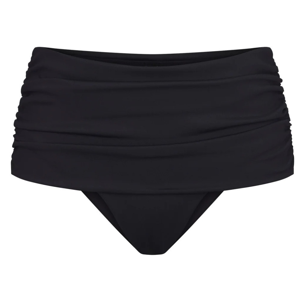 Skims XXS SHAPING SWIM FOLDOVER BIKINI BOTTOM onyx black NWT